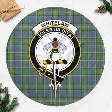 Whitelaw Tartan Christmas Tree Skirt with Family Crest 47*47 inch - Tartan Vibes Clothing