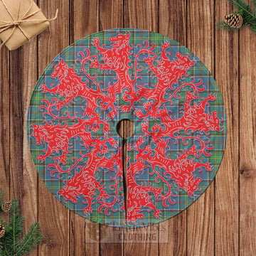 Tartan Vibes Clothing Whitelaw Tartan Christmas Tree Skirt Lion Rampant Style