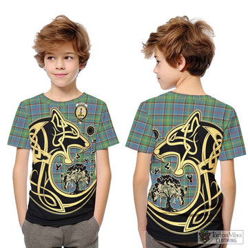 Whitelaw Tartan Kid T-Shirt with Family Crest Celtic Wolf Style Youth XL Size14 - Tartan Vibes Clothing