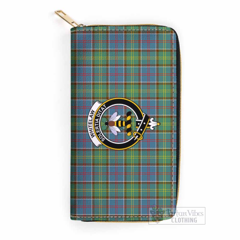 Whitelaw Tartan Women's Leather Wallet with Family Crest One Size 19.7*10.5*3.5 cm - Tartan Vibes Clothing