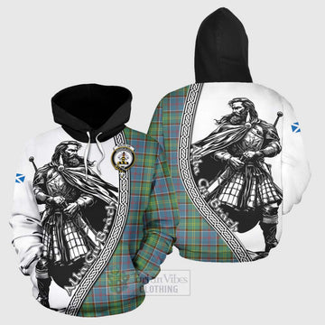 Whitelaw Tartan Clan Crest Hoodie with Highlander Warrior Celtic Style Zip Hoodie - Tartan Vibes Clothing