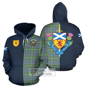 Whitelaw Tartan Hoodie Alba with Scottish Lion Royal Arm Half Style Zip Hoodie - Tartan Vibes Clothing