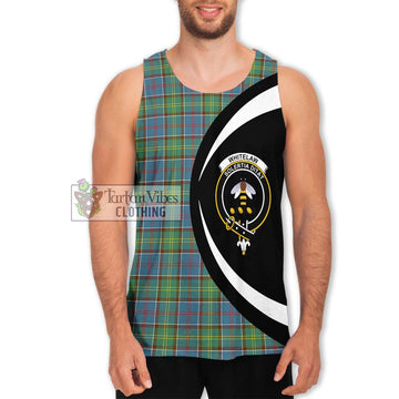 Whitelaw Tartan Men's Tank Top with Family Crest Circle Style Men - Tartan Vibes Clothing