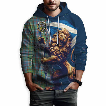 Whitelaw Tartan Family Crest Hoodie with Scottish Majestic Lion Zip Hoodie - Tartan Vibes Clothing