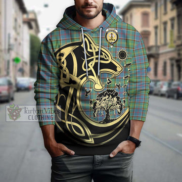 Whitelaw Tartan Hoodie with Family Crest Celtic Wolf Style Zip Hoodie - Tartan Vibes Clothing