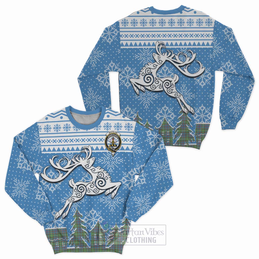 Whitelaw Clan Christmas Sweatshirt Celtic Reindeer Style Unisex - Tartan Vibes Clothing