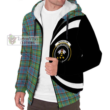 Whitelaw Tartan Sherpa Hoodie with Family Crest Circle Style Unisex S - Tartan Vibes Clothing