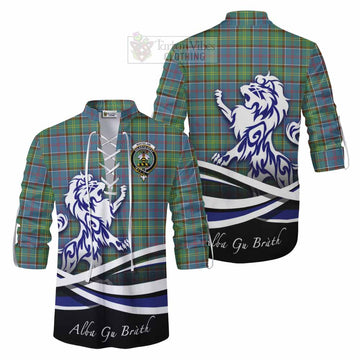 Whitelaw Tartan Ghillie Kilt Shirt with Alba Gu Brath Regal Lion Emblem Men - Tartan Vibes Clothing