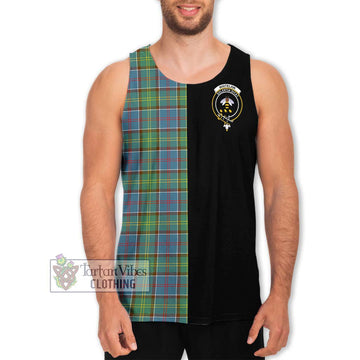 Whitelaw Tartan Men's Tank Top with Family Crest and Half Of Me Style Men - Tartan Vibes Clothing