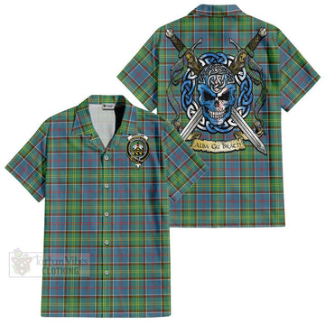 Whitelaw Tartan Hawaiian Shirt with Family Crest Celtic Skull Style Kid - Tartan Vibes Clothing
