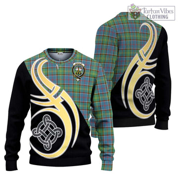 Whitelaw Tartan Ugly Sweater with Family Crest and Celtic Symbol Style Unisex - Tartan Vibes Clothing