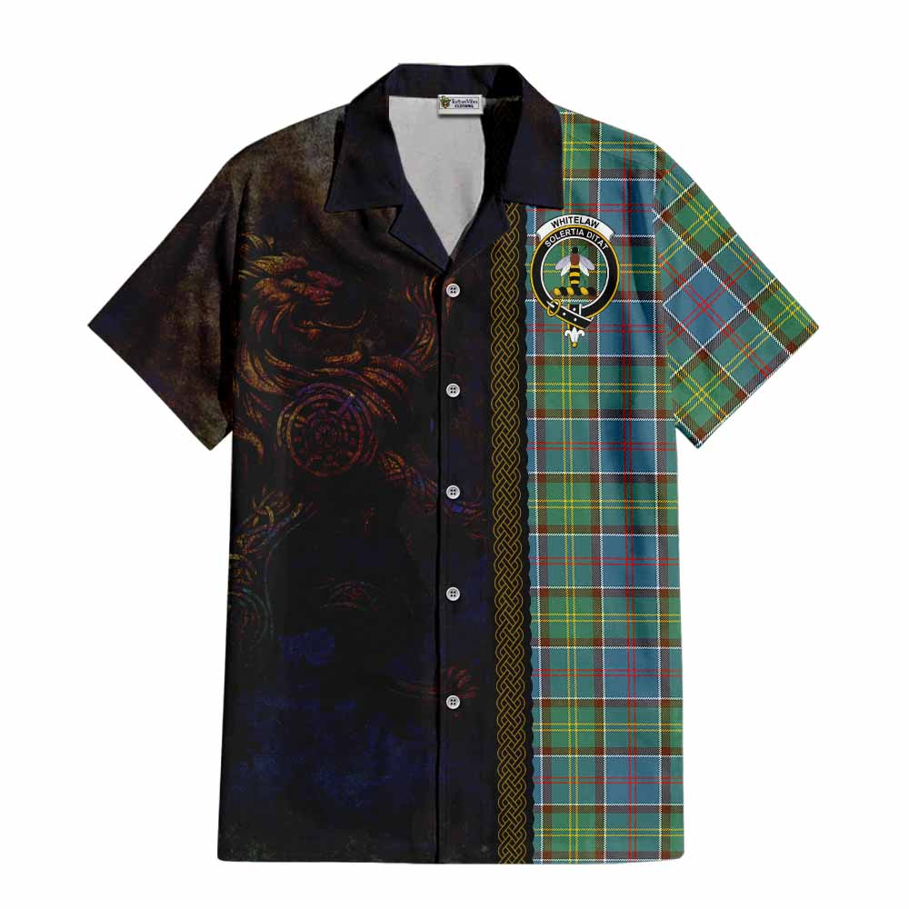 Whitelaw Tartan Family Crest Hawaiian Shirt Alba Gu Brath Be Brave Lion Ancient Style Kid - Tartan Vibes Clothing