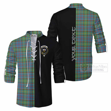 Whitelaw Tartan Ghillie Kilt Shirt with Family Crest and Half Of Me Style Men - Tartan Vibes Clothing