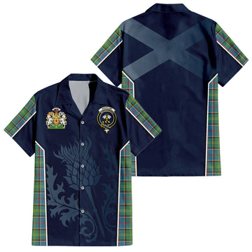 Whitelaw Tartan Hawaiian Shirt with Family Crest and Scottish Thistle Vibes Sport Style Kid - Tartan Vibes Clothing