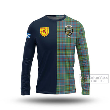 Whitelaw Tartan Long Sleeve T-Shirt Alba with Scottish Lion Royal Arm Half Style Unisex - Tartan Vibes Clothing