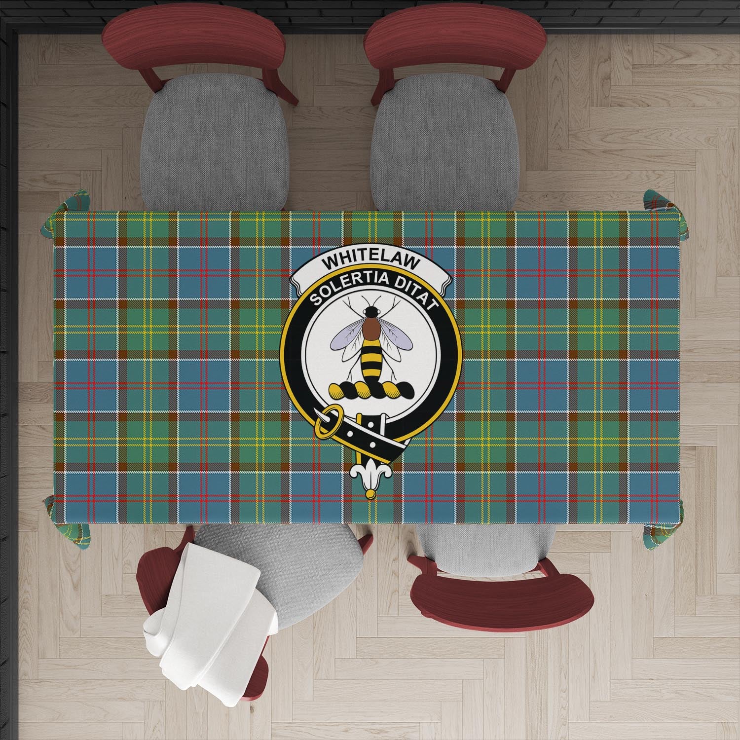 Whitelaw Tartan Tablecloth with Family Crest XL 57.1"x70.9"(145x180cm) - Tartan Vibes Clothing