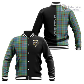 Whitelaw Tartan Baseball Jacket with Family Crest and Half Of Me Style Unisex - Tartan Vibes Clothing
