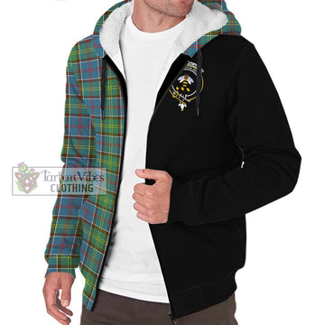 Whitelaw Tartan Sherpa Hoodie with Family Crest and Half Of Me Style Unisex S - Tartan Vibes Clothing