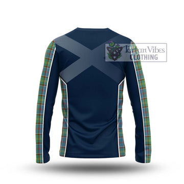 Whitelaw Tartan Long Sleeve T-Shirt with Family Crest and Lion Rampant Vibes Sport Style - Tartan Vibes Clothing