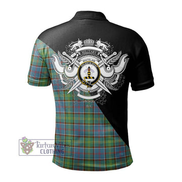 Whitelaw Tartan Polo Shirt with Family Crest and Military Logo Style - Tartan Vibes Clothing