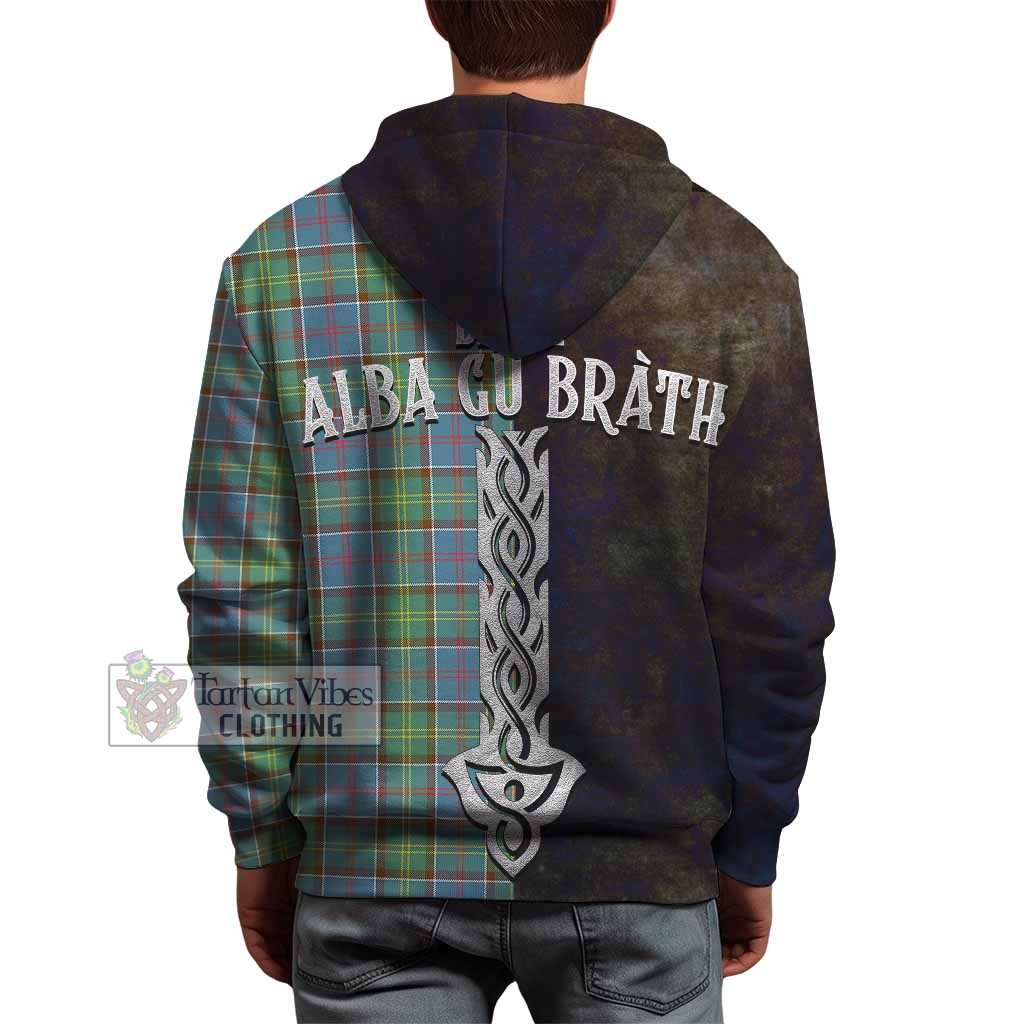 Tartan Vibes Clothing Whitelaw Tartan Family Crest Hoodie Alba Gu Brath Be Brave Lion Ancient Style