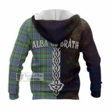 Whitelaw Tartan Family Crest Knitted Hoodie Alba Gu Brath Be Brave Lion Ancient Style
