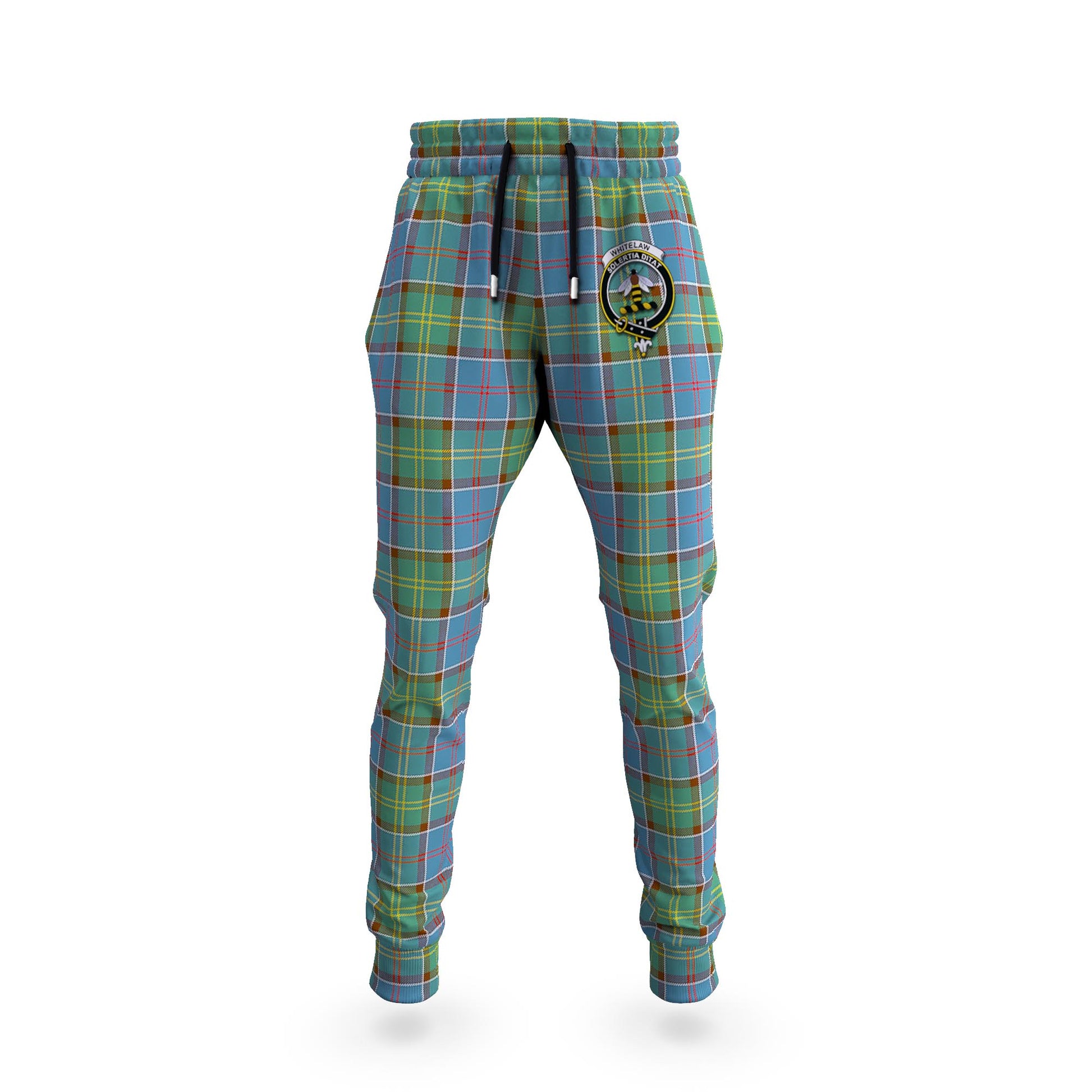 Whitelaw Tartan Joggers Pants with Family Crest 5XL - Tartan Vibes Clothing