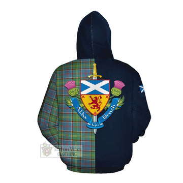 Whitelaw Tartan Cotton Hoodie Alba with Scottish Lion Royal Arm Half Style Pullover Hoodie - Tartan Vibes Clothing