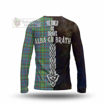 Whitelaw Tartan Family Crest Long Sleeve T-Shirt Alba Gu Brath Be Brave Lion Ancient Style