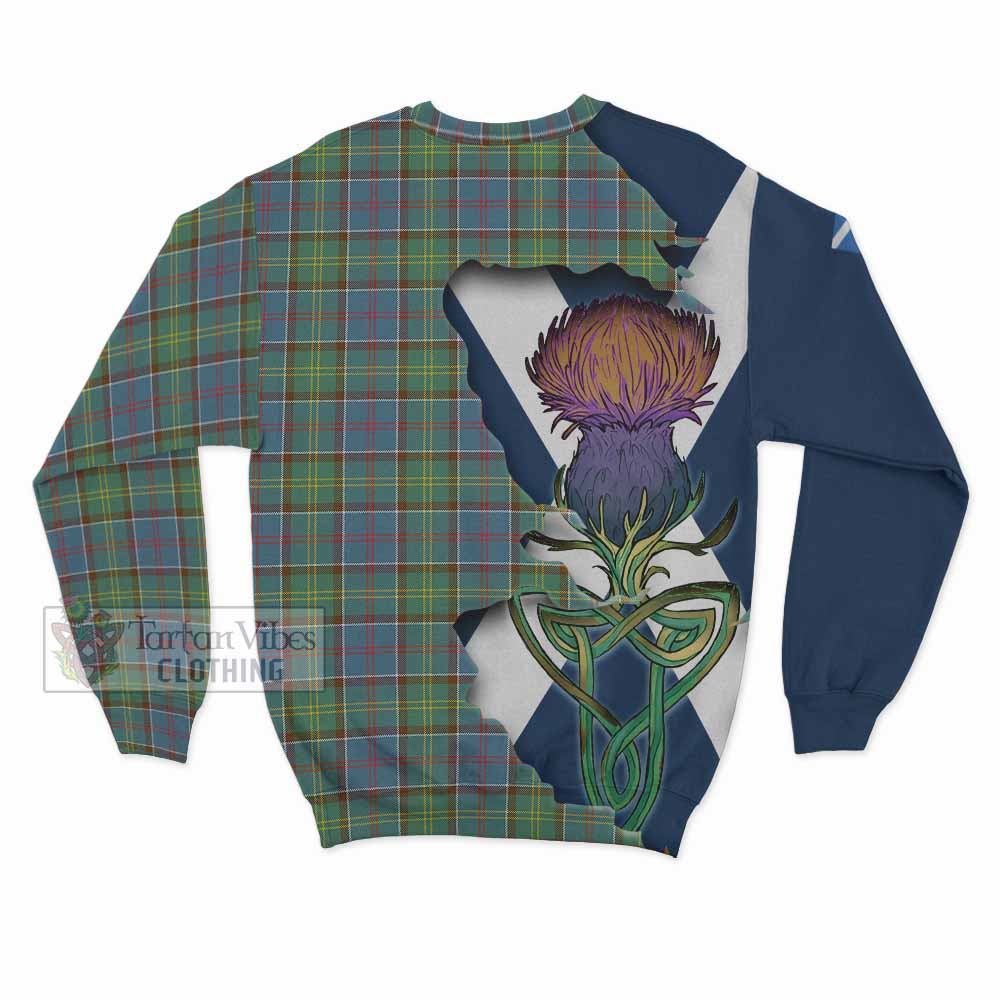 Tartan Vibes Clothing Whitelaw Tartan Family Crest Sweatshirt Scottish Thistle Celtic Inspired