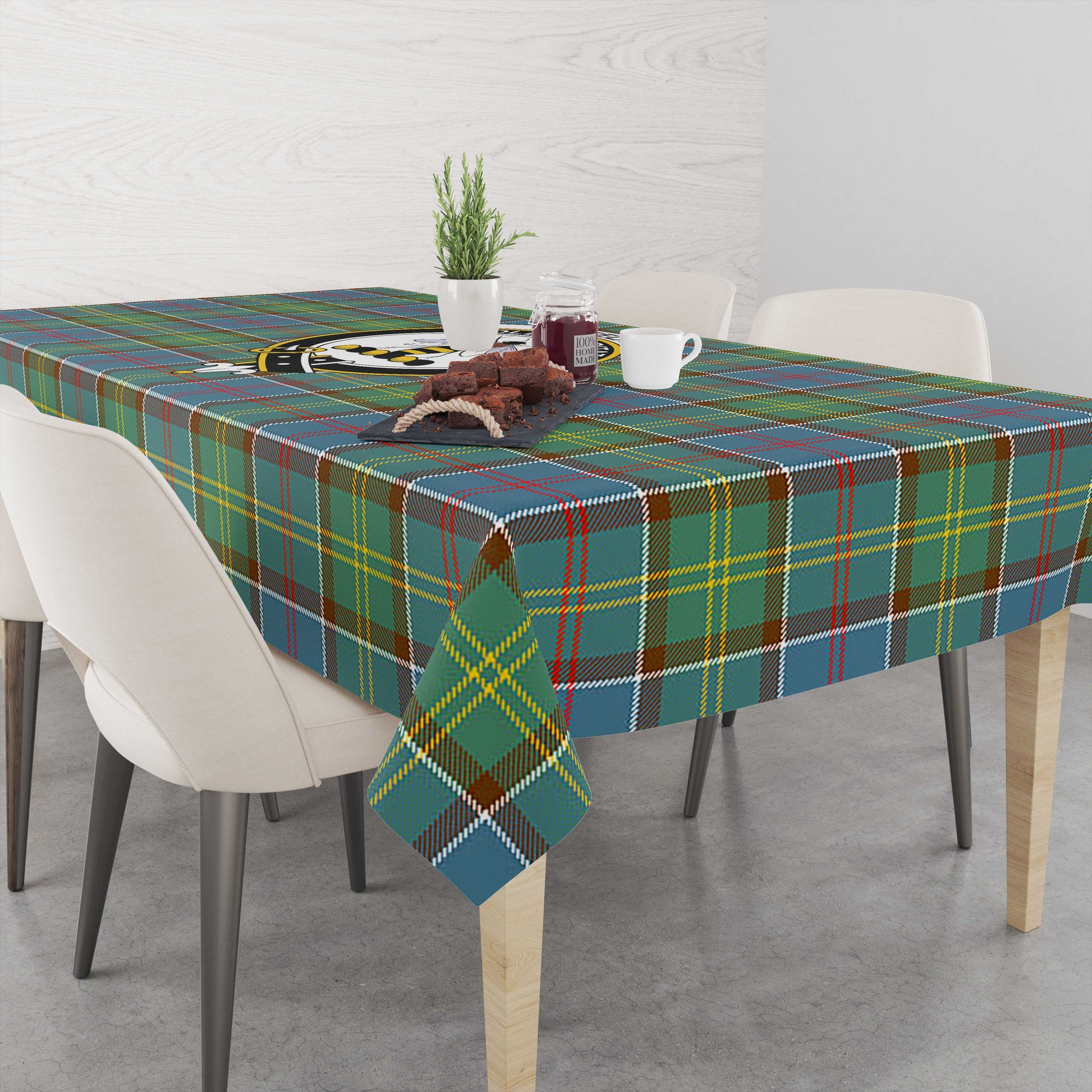 Whitelaw Tartan Tablecloth with Family Crest M 39.4"x59"(100x150cm) - Tartan Vibes Clothing