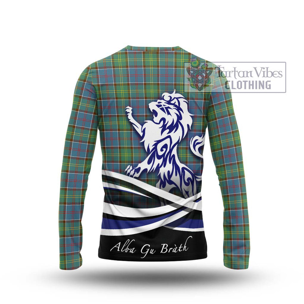 Whitelaw Tartan Long Sleeve T-Shirt with Alba Gu Brath Regal Lion Emblem - Tartan Vibes Clothing