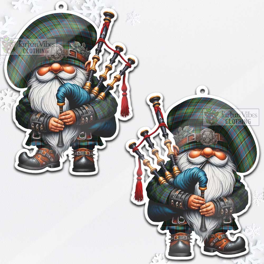 Tartan Vibes Clothing Whitelaw Tartan Badpiper Gnome Christmas Ornament