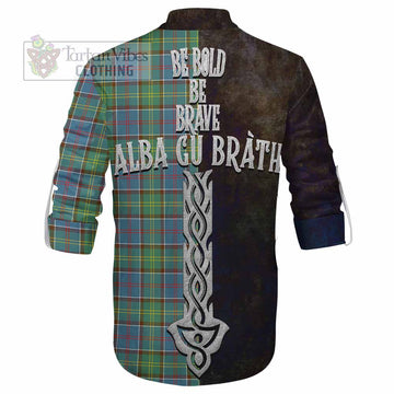 Whitelaw Tartan Family Crest Ghillie Kilt Shirt Alba Gu Brath Be Brave Lion Ancient Style