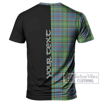 Whitelaw Tartan T-Shirt with Family Crest and Half Of Me Style - Tartan Vibes Clothing
