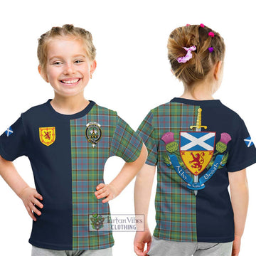 Whitelaw Tartan Kid T-Shirt Alba with Scottish Lion Royal Arm Half Style - Tartan Vibes Clothing