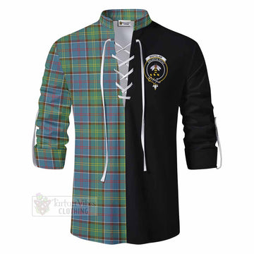 Whitelaw Tartan Ghillie Kilt Shirt with Family Crest and Half Of Me Style - Tartan Vibes Clothing