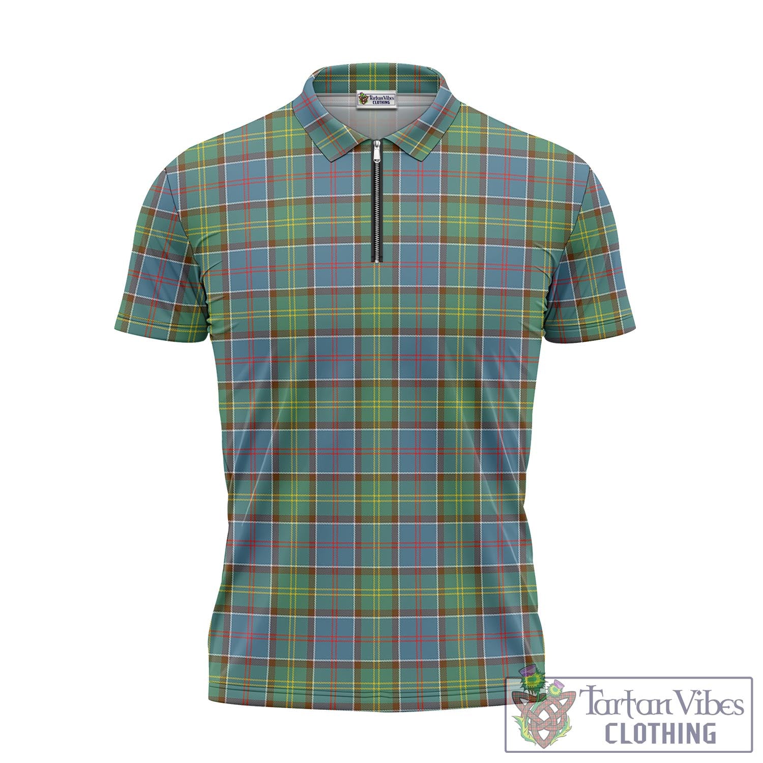 Whitelaw Tartan Zipper Polo Shirt - Tartan Vibes Clothing