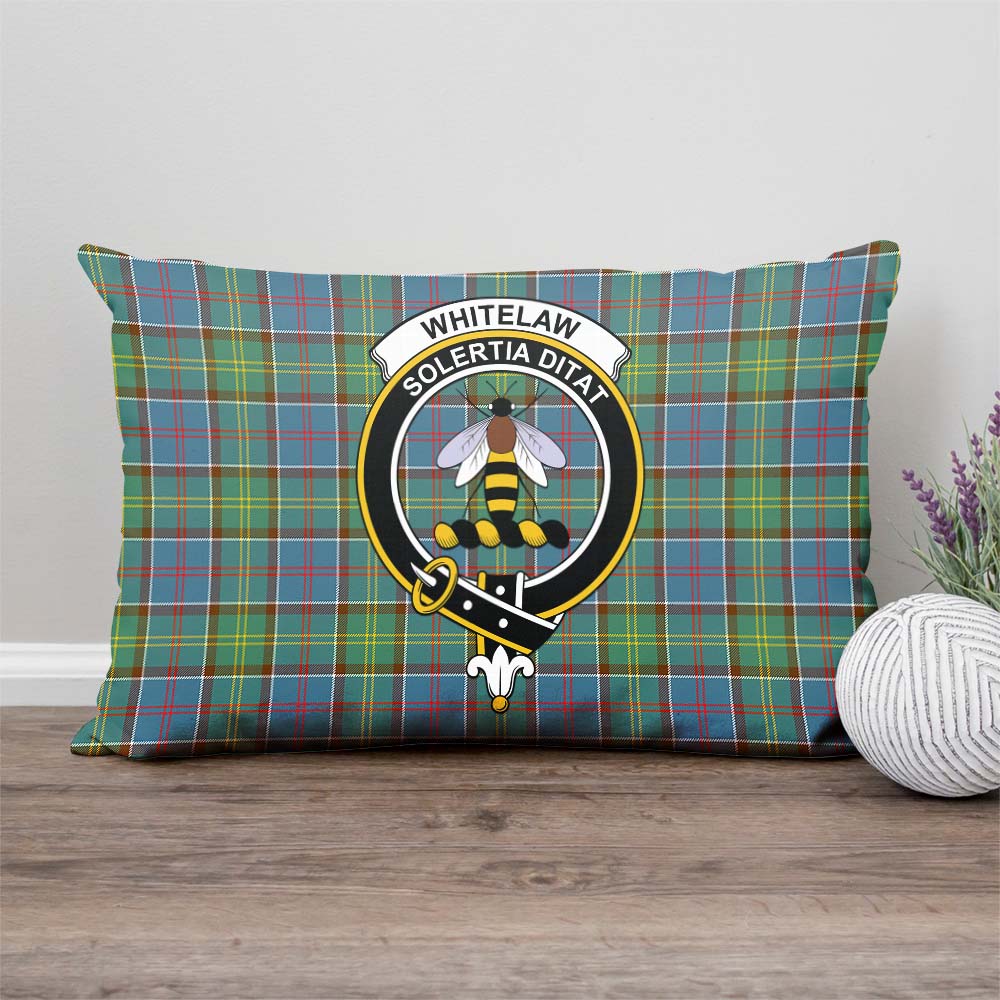 Whitelaw Tartan Pillow Cover with Family Crest Rectangle Pillow Cover - Tartanvibesclothing