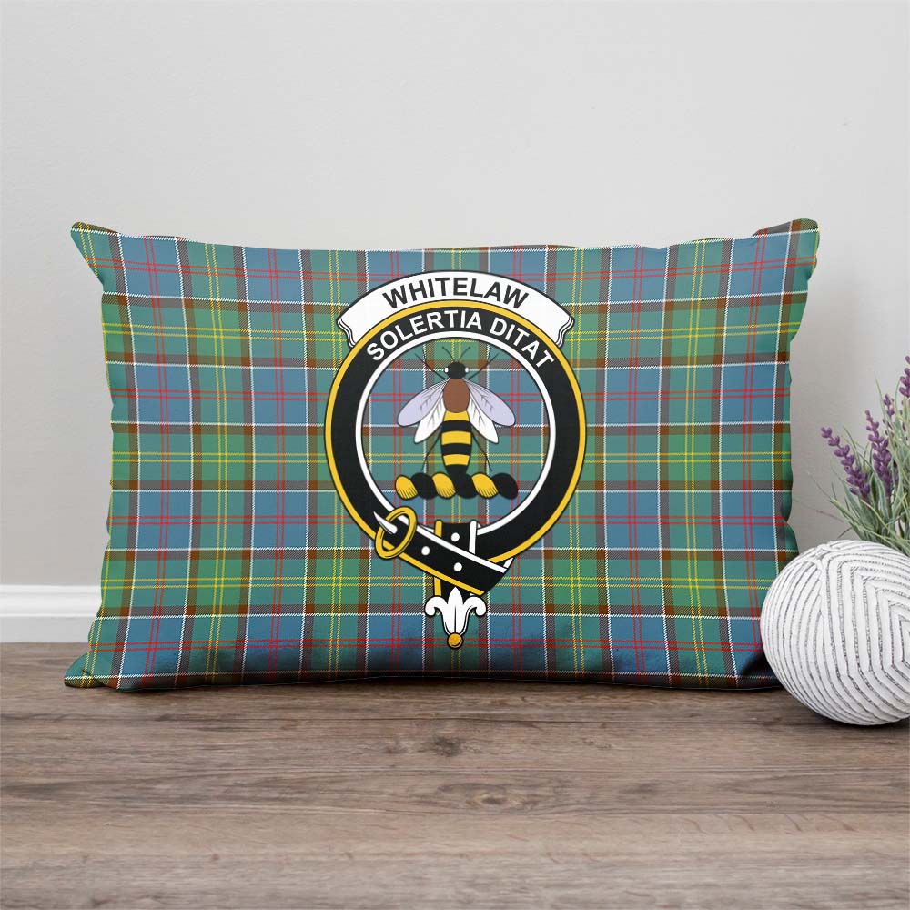 Whitelaw Tartan Pillow Cover with Family Crest - Tartan Vibes Clothing