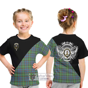 Whitelaw Tartan Kid T-Shirt with Family Crest and Military Logo Style - Tartan Vibes Clothing