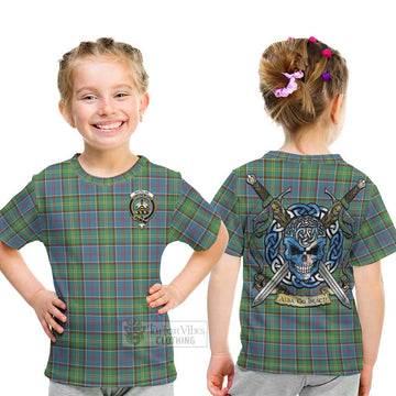 Whitelaw Tartan Kid T-Shirt with Family Crest Celtic Skull Style - Tartan Vibes Clothing