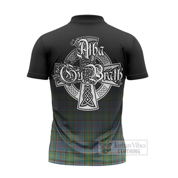 Whitelaw Tartan Zipper Polo Shirt Featuring Alba Gu Brath Family Crest Celtic Inspired - Tartan Vibes Clothing