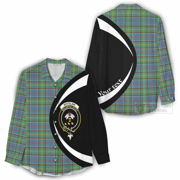 Whitelaw Tartan Women's Casual Shirt with Family Crest Circle Style - Tartan Vibes Clothing