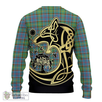 Whitelaw Tartan Ugly Sweater with Family Crest Celtic Wolf Style - Tartan Vibes Clothing