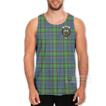 Whitelaw Tartan Men's Tank Top with Family Crest and Bearded Skull Holding Bottles of Whiskey - Tartan Vibes Clothing