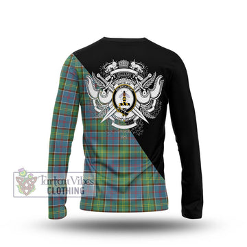 Whitelaw Tartan Long Sleeve T-Shirt with Family Crest and Military Logo Style - Tartan Vibes Clothing