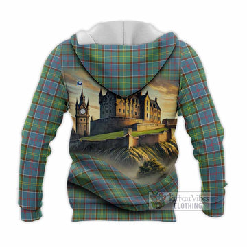 Whitelaw Tartan Family Crest Knitted Hoodie with Scottish Ancient Castle Style - Tartan Vibes Clothing