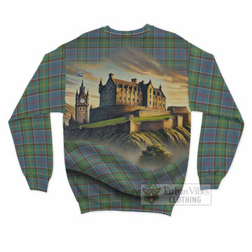 Whitelaw Tartan Family Crest Sweatshirt with Scottish Ancient Castle Style - Tartan Vibes Clothing
