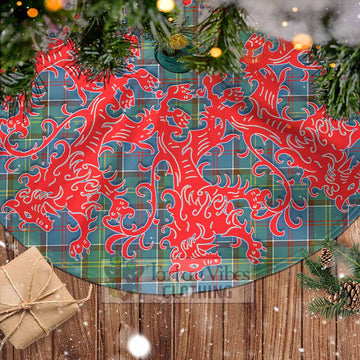 Tartan Vibes Clothing Whitelaw Tartan Christmas Tree Skirt Lion Rampant Style